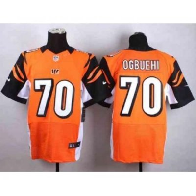 nike nfl jerseys cincinnati bengals 70 ogbuehi orange[Elite]