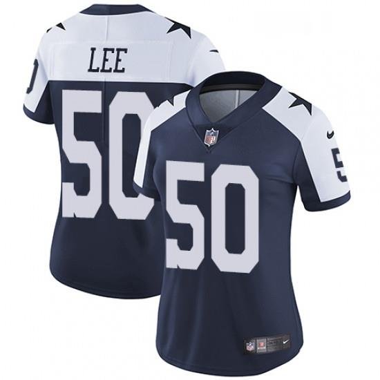 Womens Nike Dallas Cowboys 50 Sean Lee Elite Navy Blue Throwback Alternate NFL Jersey