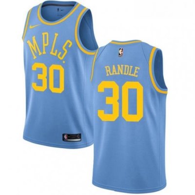 Womens Nike Los Angeles Lakers 30 Julius Randle Authentic Blue Hardwood Classics NBA Jersey