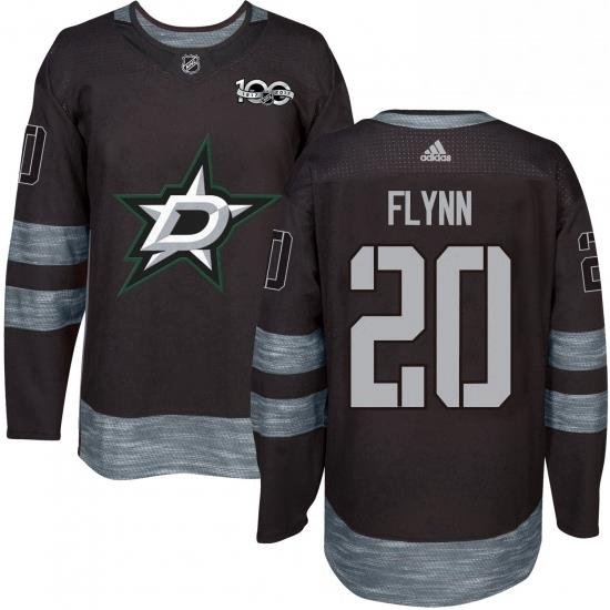 Mens Adidas Dallas Stars 20 Brian Flynn Premier Black 1917 2017 100th Anniversary NHL Jersey