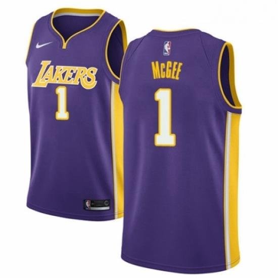 Youth Nike Los Angeles Lakers 1 JaVale McGee Swingman Purple NBA Jersey Statement Edition