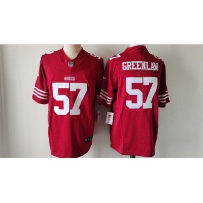 Men San Francisco 49ers 57 Dre Greenlaw Red 2024 F U S E  Vapor Untouchable Limited Stitched Football Jersey