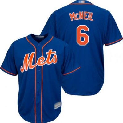 Mets #6 Jeff McNeil Blue Cool Base Stitched Youth Baseball Jersey