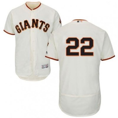 Mens Majestic San Francisco Giants 22 Andrew McCutchen Cream Home Flex Base Authentic Collection MLB Jersey