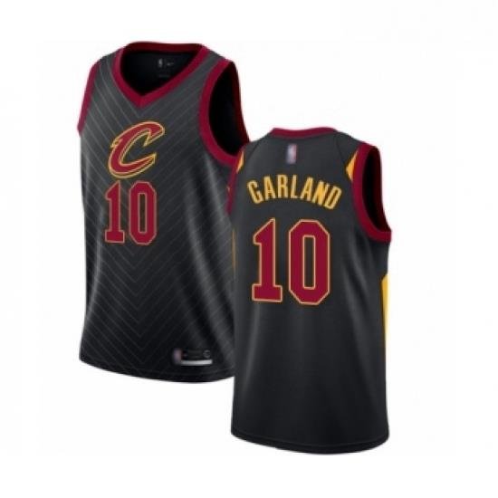 Womens Cleveland Cavaliers 10 Darius Garland Authentic Black Basketball Jersey Statement Edition