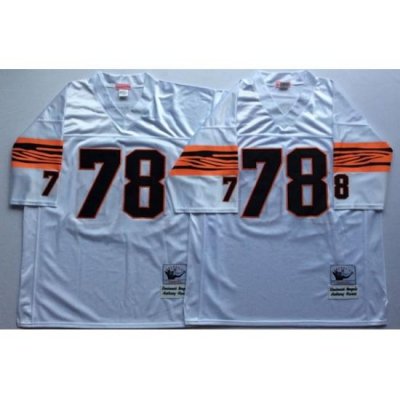 Men Cincinnati Bengals 78 Anthony Munoz White M&N Throwback Jersey