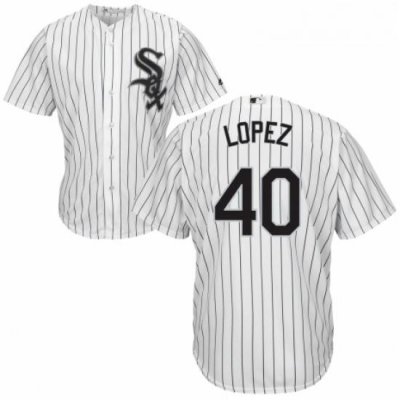 Youth Majestic Chicago White Sox 40 Reynaldo Lopez Replica White Home Cool Base MLB Jersey