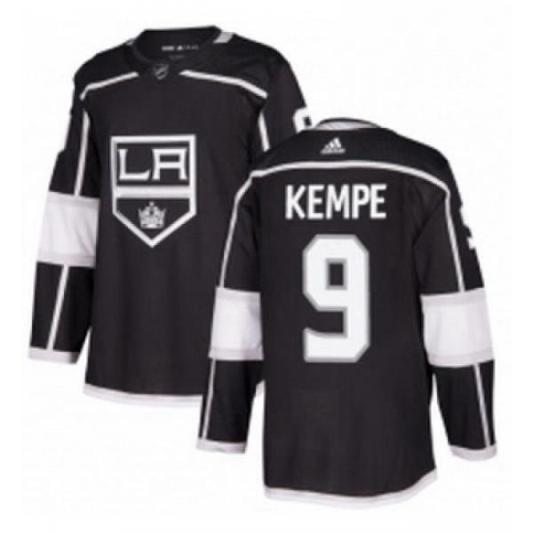 Youth Adidas Los Angeles Kings 9 Adrian Kempe Authentic Black Home NHL Jersey