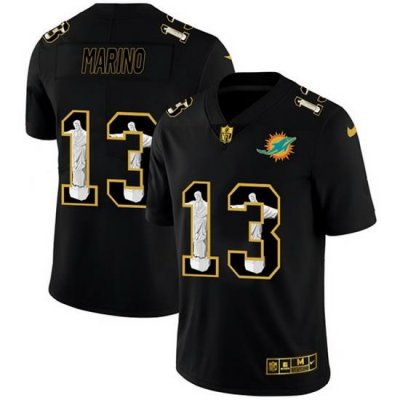 Miami Dolphins 13 Dan Marino Men Nike Carbon Black Vapor Cristo Redentor Limited NFL Jersey