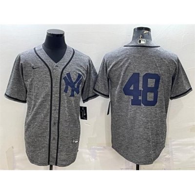 Men NeW York Yankees 48 Anthony Rizzo Grey Stitched Jersey