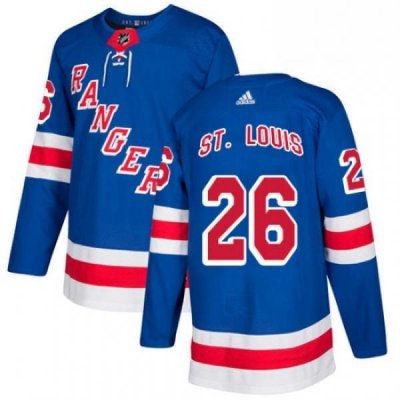 Mens Adidas New York Rangers 26 Martin St Louis Authentic Royal Blue Home NHL Jersey