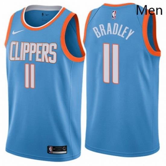 Mens Nike Los Angeles Clippers 11 Avery Bradley Authentic Blue NBA Jersey City Edition