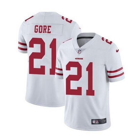 Men San Francisco 49ers 21 Frank Gore White Vapor Untouchable Limited Stitched jersey