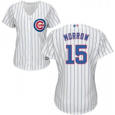 Womens Majestic Chicago Cubs 15 Brandon Morrow Authentic White Home Cool Base MLB Jersey