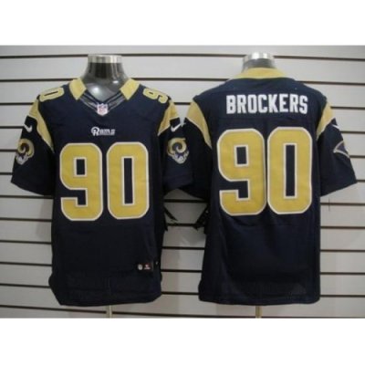 Nike St. Louis Rams 90 Michael Brockers Blue Elite NFL Jersey