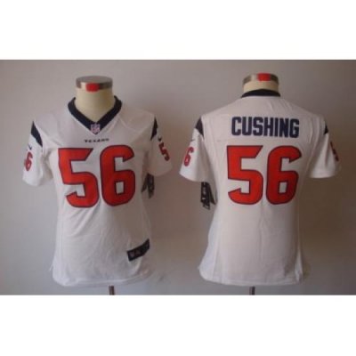 Women Nike Houston Texans #56 Cushing White [Women's NIKE LIMITED Jersey]