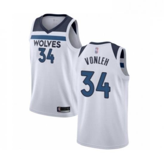 Womens Minnesota Timberwolves 34 Noah Vonleh Swingman White Basketball Jersey Association Edition