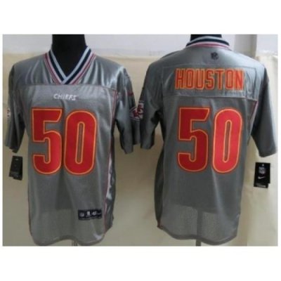 Nike Kansas City Chiefs 50 Justin Houston Grey Elite Vapor NFL Jersey