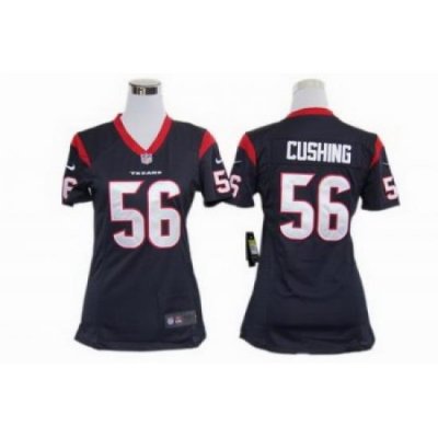 Women Nike Houston Texans #56 Brian Cushing Blue Jerseys