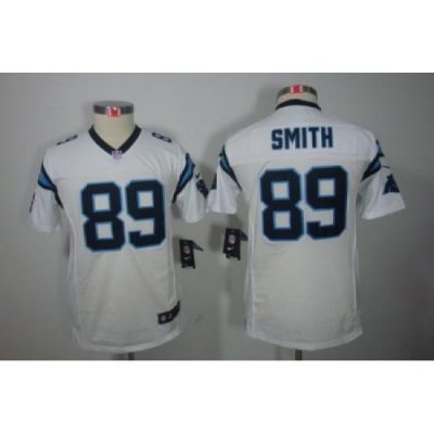 Nike Youth Carolina Panthers #89 Smith White Color[Youth Limited Jerseys]