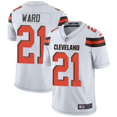 Mens Nike Cleveland BroWns 21 Denzel Ward White Vapor Untouchable Limited Player NFL Jersey