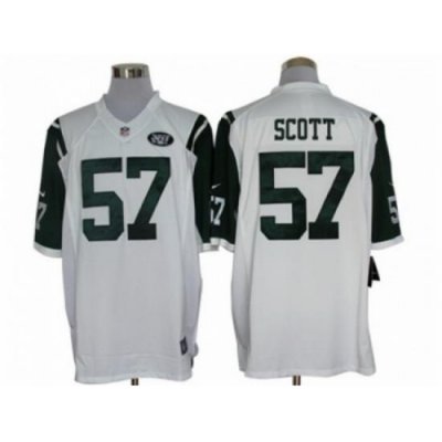 Nike NeW York Jets 57 Bart Scott White Limited NFL Jersey