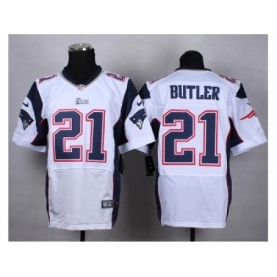 Nike New England Patriots 21 Malcolm Butler white Elite NFL Jersey