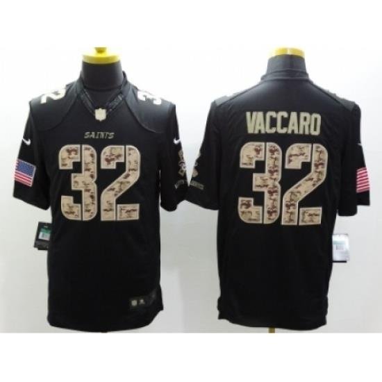 Nike NeW Orleans Saints 32 Kenny Vaccaro Black Limited Salute to Service NFL Jersey