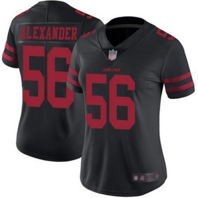 49ers 56 Kwon Alexander Black Alternate Womens Stitched Football Vapor Untouchable Limited Jersey