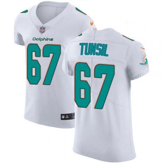 Nike Dolphins #67 Laremy Tunsil White Mens Stitched NFL Vapor Untouchable Elite Jersey