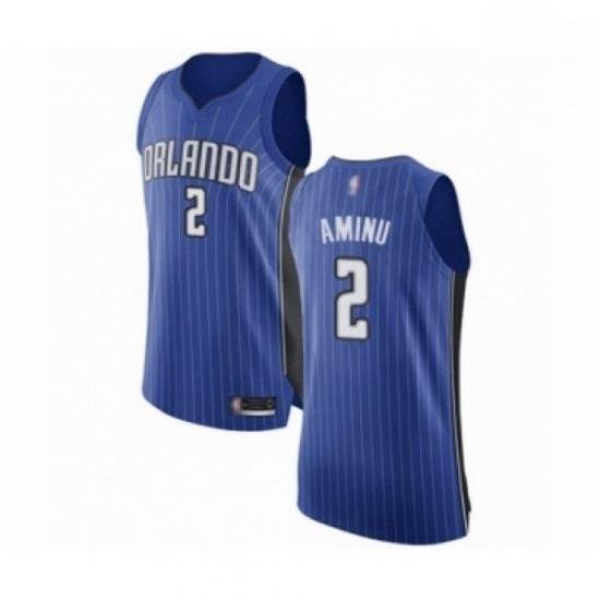 Mens Orlando Magic 2 Al Farouq Aminu Authentic Royal Blue Basketball Jersey Icon Edition