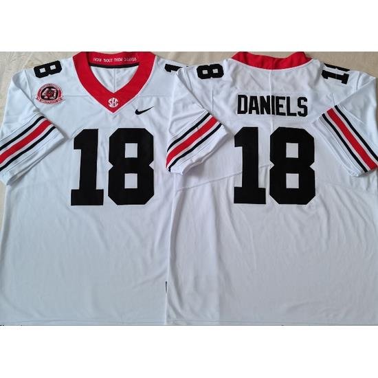 Men #18 JT Daniels Georgia Bulldogs 1980 National Champions 40th Anniversary College Football