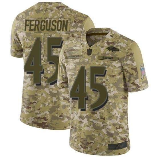 Ravens 45 Jaylon Ferguson Camo Men Stitched Football Limited 2018 Salute To Service Jersey