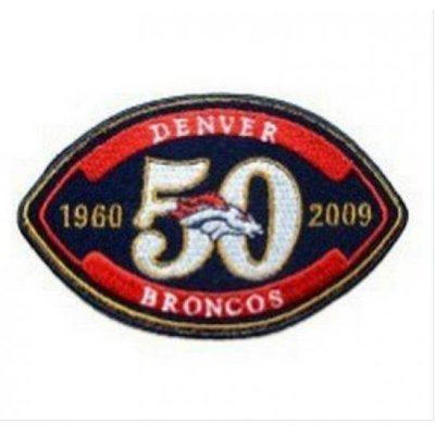 Stitched Denver Broncos 50th Anniversary Jersey Patch