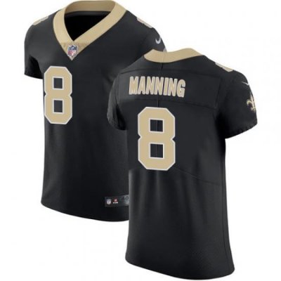 Nike Saints #8 Archie Manning Black Team Color Mens Stitched NFL Vapor Untouchable Elite Jersey