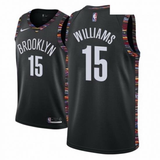 Men NBA 2018 19 Brooklyn Nets 15 Alan Williams City Edition Black Jersey