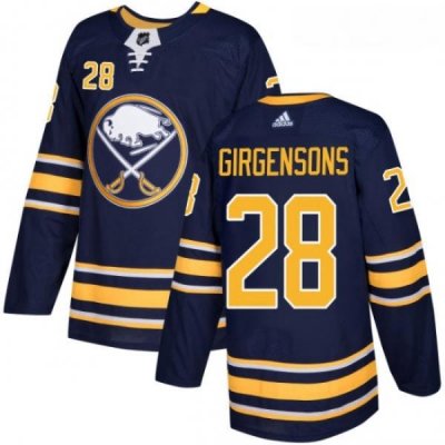 Youth Adidas Buffalo Sabres 28 Zemgus Girgensons Premier Navy Blue Home NHL Jersey