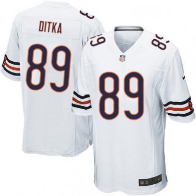 Mens Nike Chicago Bears 89 Mike Ditka Game White NFL Jersey