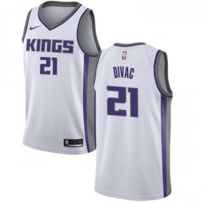 Womens Nike Sacramento Kings 21 Vlade Divac Authentic White NBA Jersey Association Edition