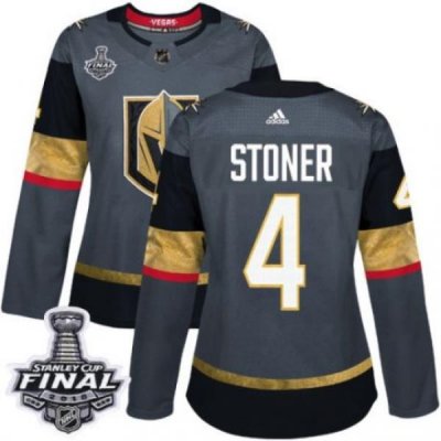 womens clayton stoner vegas golden knights jersey gray adidas 4 nhl home 2018 stanley cup final authentic