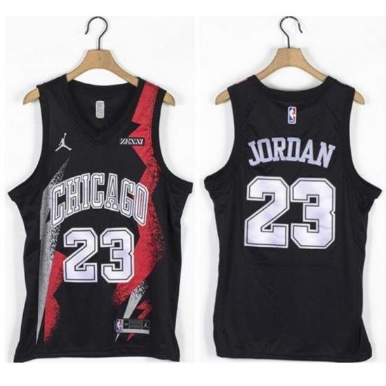 Men Bulls 23 Michael Jordan Black Jordan Brand Swingman Jersey