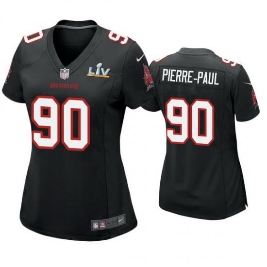 Women Jason Pierre Paul Buccaneers Black Super Bowl Lv Game Fashion Jersey