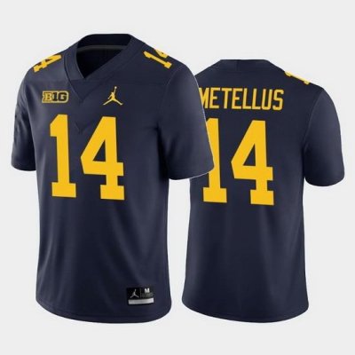 Michigan Wolverines Josh Metellus Navy Home Men'S Jersey