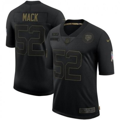 Men's Chicago Bears #52 Khalil Mack Black Nike 2020 Salute To Service Limited Jersey