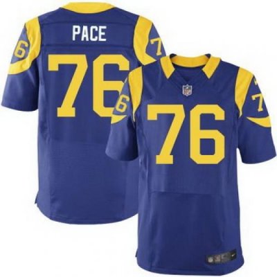 Nike Rams #76 Orlando Pace Royal Blue Alternate Mens Stitched NFL Elite Jersey