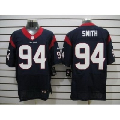 Nike Houston Texans 94 Antonio Smith Blue Elite NFL Jersey