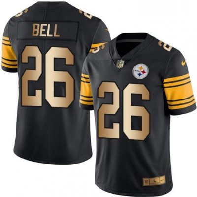 Mens Nike Pittsburgh Steelers 26 LeVeon Bell Limited BlackGold Rush NFL Jersey