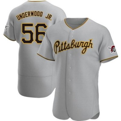 Men's Nike Pittsburgh Pirates #56 Duane UnderWood Jr. Gray Stitched Baseball Jersey