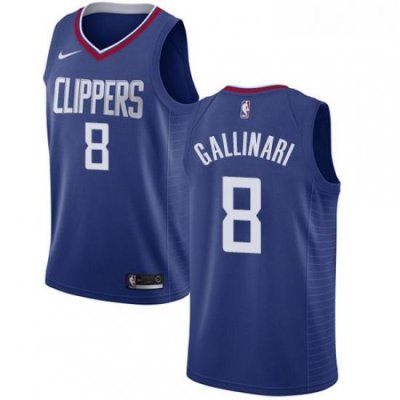 Womens Nike Los Angeles Clippers 8 Danilo Gallinari Swingman Blue Road NBA Jersey Icon Edition