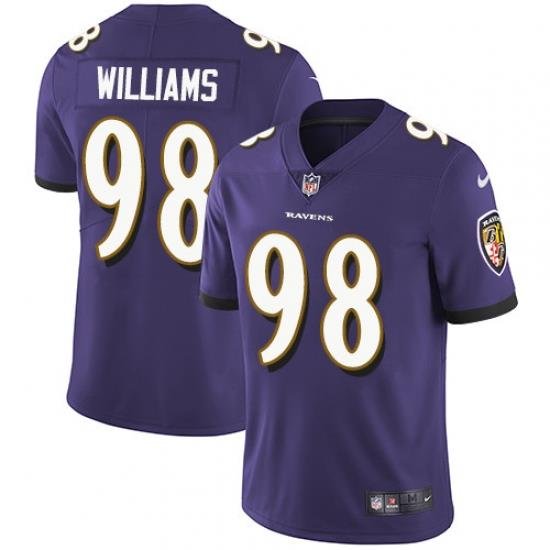 Youth Nike Ravens 98 Brandon Williams Purple Team Color Stitched NFL Vapor Untouchable Limited Jersey